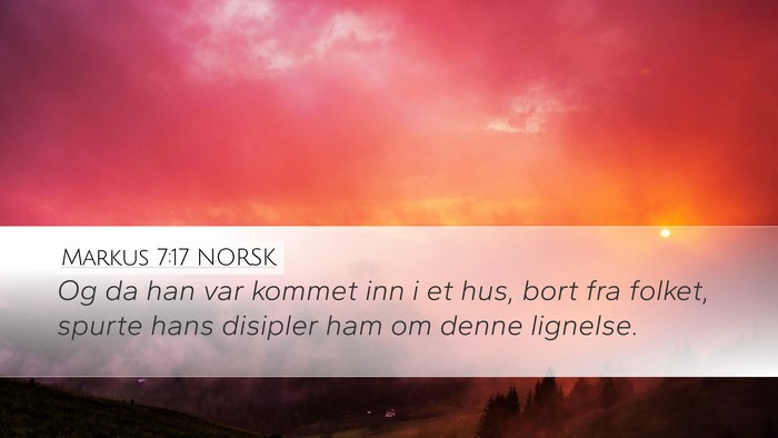 Markus 7:17 NORSK Bible Verse Image