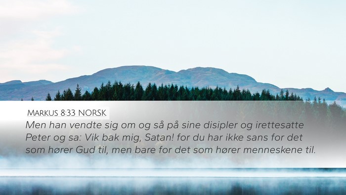 Markus 8:33 NORSK Bible Verse Image