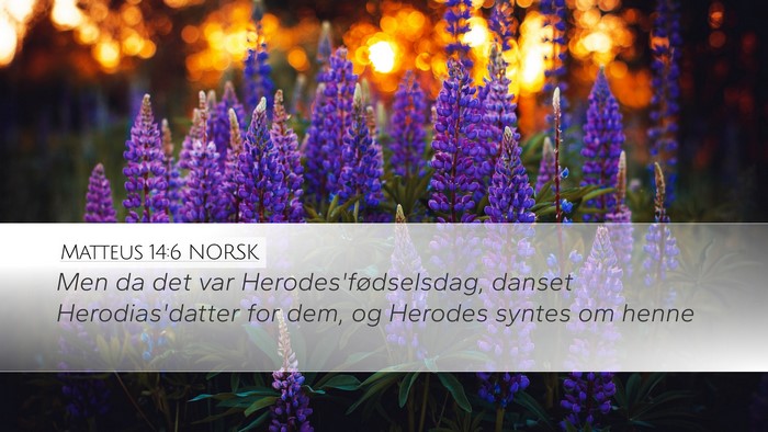 Matteus 14:6 NORSK Bible Verse Image