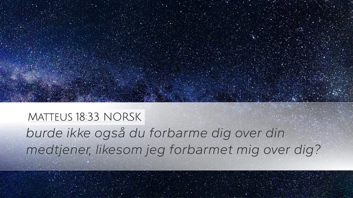 Matteus 18:33 NORSK Bible Verse Image