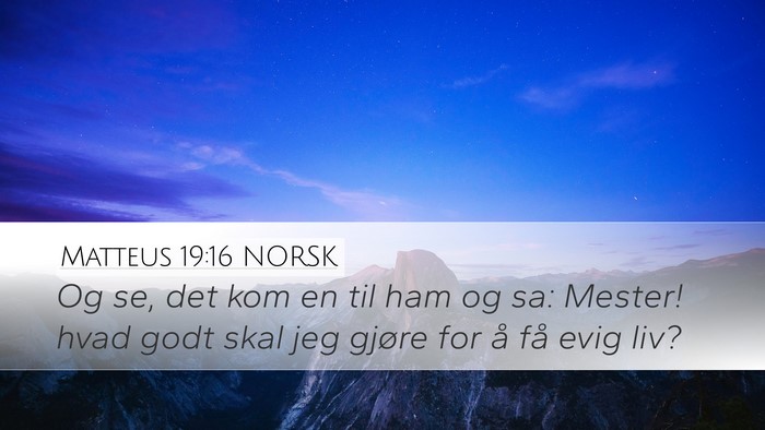 Matteus 19:16 NORSK Bible Verse Image