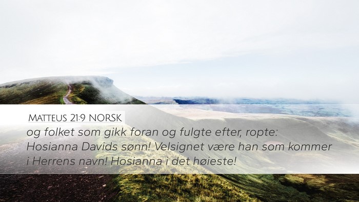 Matteus 21:9 NORSK Bible Verse Image