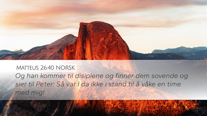 Matteus 26:40 NORSK Bible Verse Image