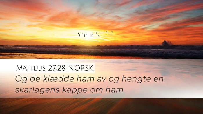 Matteus 27:28 NORSK Bible Verse Image