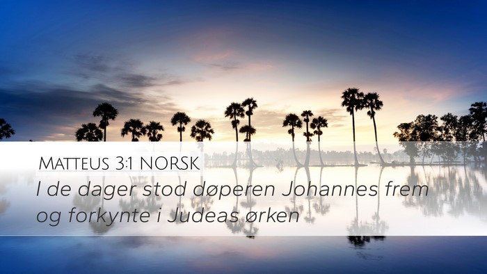 Matteus 3:1 NORSK Bible Verse Image