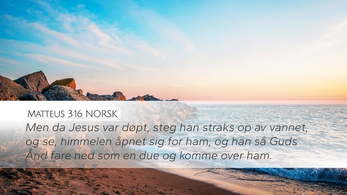 Matteus 3:16 NORSK Bible Verse Image