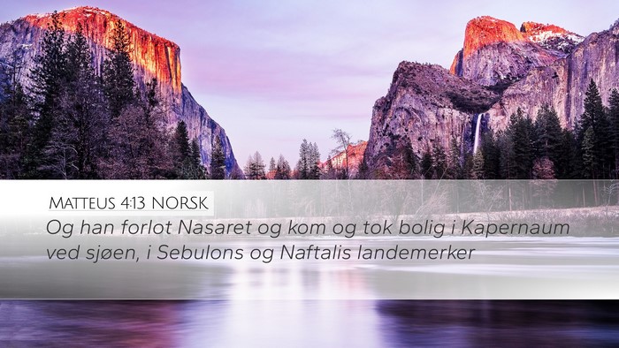 Matteus 4:13 NORSK Bible Verse Image