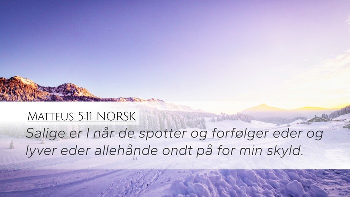 Matteus 5:11 NORSK Bible Verse Image