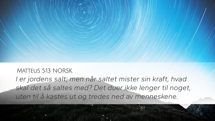 Matteus 5:13 NORSK Bible Verse Image