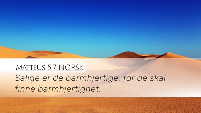 Matteus 5:7 NORSK Bible Verse Image