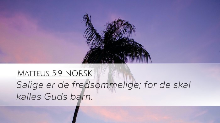 Matteus 5:9 NORSK Bible Verse Image