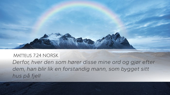 Matteus 7:24 NORSK Bible Verse Image