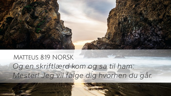 Matteus 8:19 NORSK Bible Verse Image