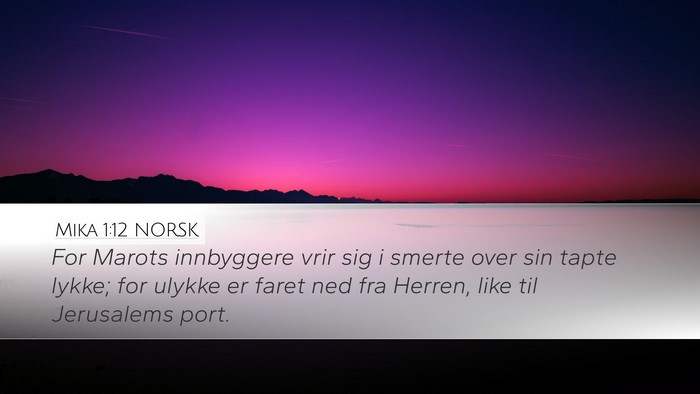 Mika 1:12 NORSK Bible Verse Image