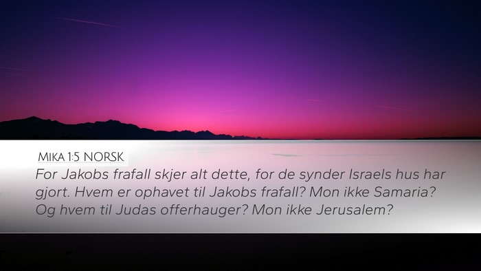 Mika 1:5 NORSK Bible Verse Image