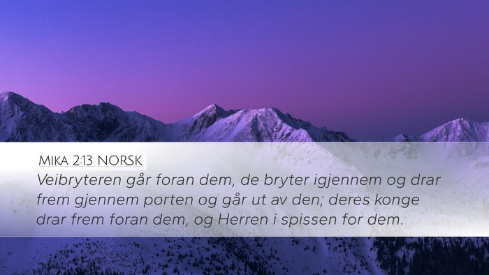 Mika 2:13 NORSK Bible Verse Image