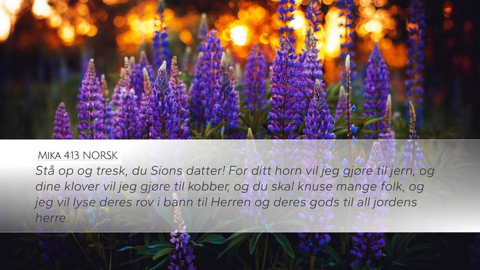 Mika 4:13 NORSK Bible Verse Image