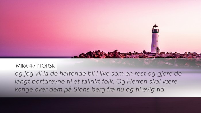 Mika 4:7 NORSK Bible Verse Image
