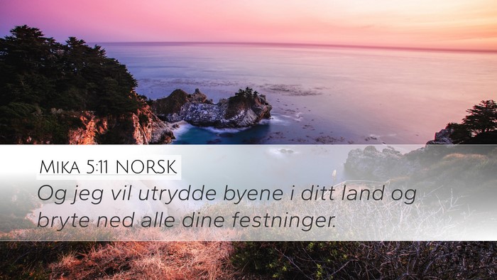 Mika 5:11 NORSK Bible Verse Image