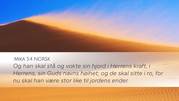 Mika 5:4 NORSK Bible Verse Image