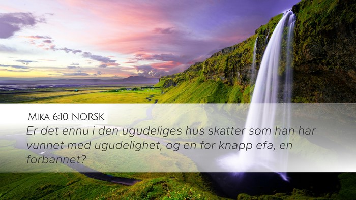 Mika 6:10 NORSK Bible Verse Image