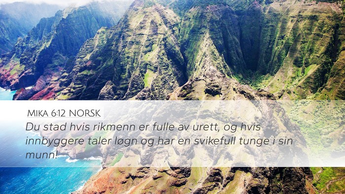 Mika 6:12 NORSK Bible Verse Image
