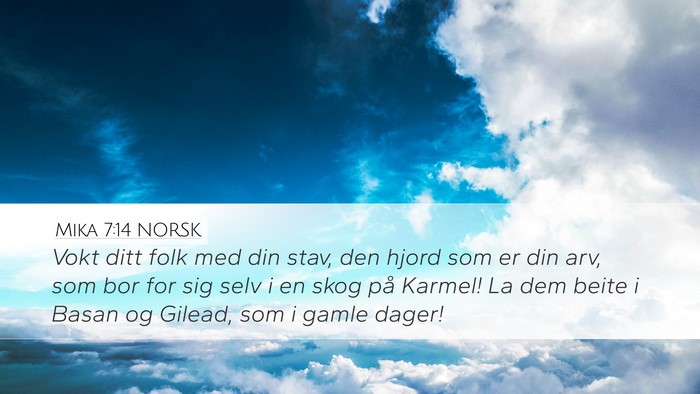 Mika 7:14 NORSK Bible Verse Image