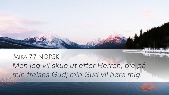 Mika 7:7 NORSK Bible Verse Image