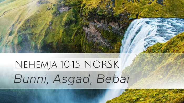 Nehemja 10:15 NORSK Bible Verse Image
