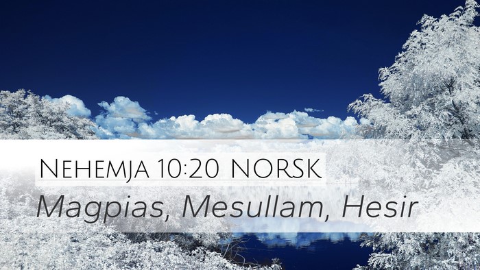 Nehemja 10:20 NORSK Bible Verse Image