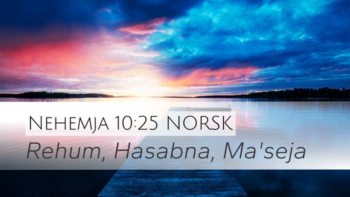 Nehemja 10:25 NORSK Bible Verse Image