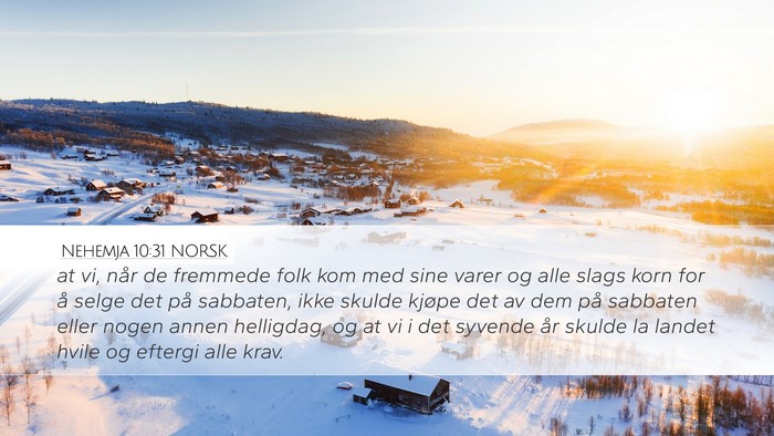 Nehemja 10:31 NORSK Bible Verse Image