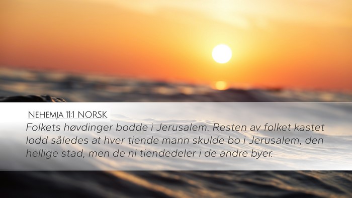 Nehemja 11:1 NORSK Bible Verse Image
