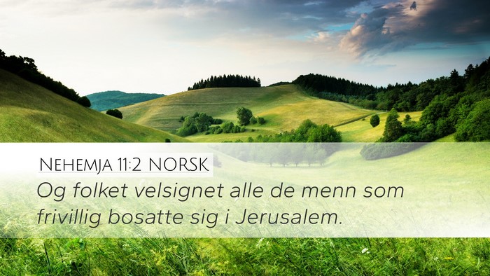 Nehemja 11:2 NORSK Bible Verse Image