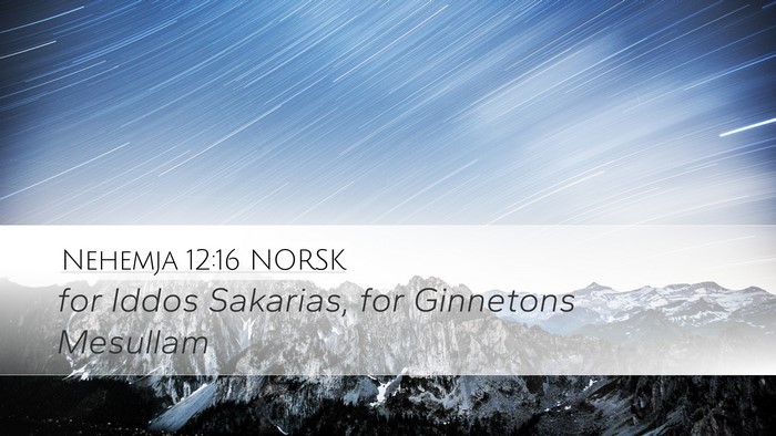 Nehemja 12:16 NORSK Bible Verse Image