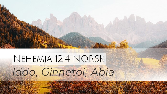 Nehemja 12:4 NORSK Bible Verse Image