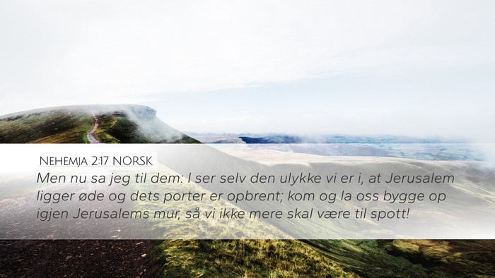 Nehemja 2:17 NORSK Bible Verse Image