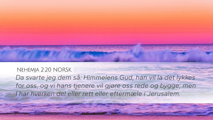 Nehemja 2:20 NORSK Bible Verse Image
