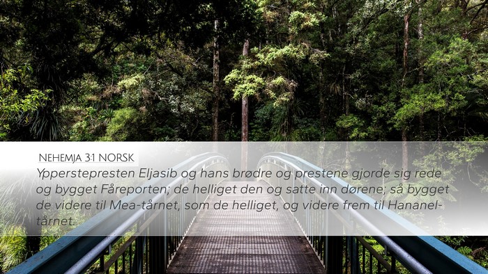 Nehemja 3:1 NORSK Bible Verse Image