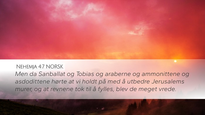 Nehemja 4:7 NORSK Bible Verse Image