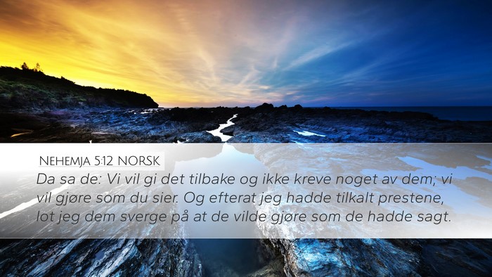 Nehemja 5:12 NORSK Bible Verse Image
