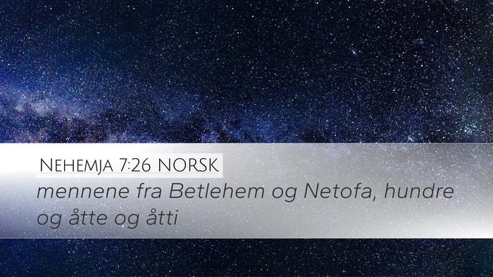 Nehemja 7:26 NORSK Bible Verse Image