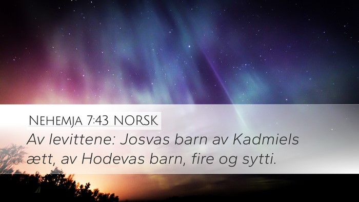 Nehemja 7:43 NORSK Bible Verse Image