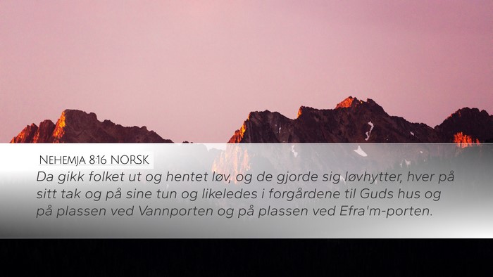 Nehemja 8:16 NORSK Bible Verse Image