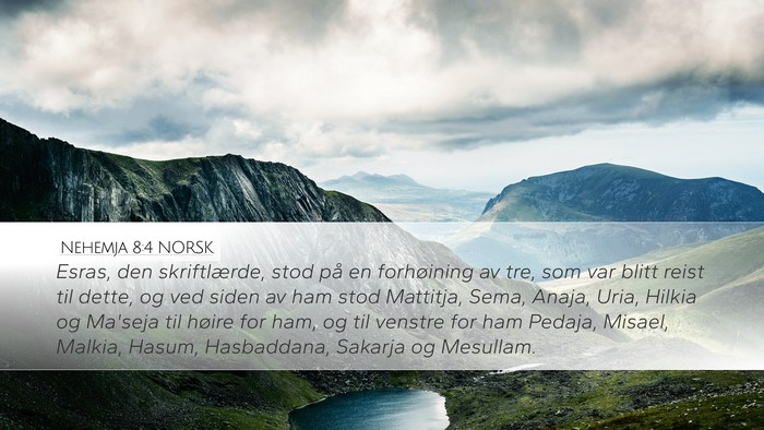Nehemja 8:4 NORSK Bible Verse Image