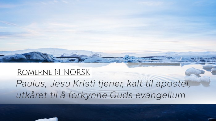 Romerne 1:1 NORSK Bible Verse Image