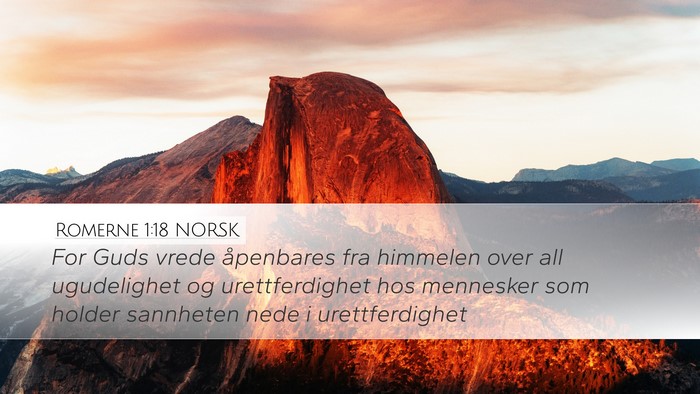 Romerne 1:18 NORSK Bible Verse Image