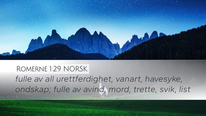 Romerne 1:29 NORSK Bible Verse Image