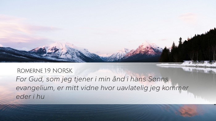 Romerne 1:9 NORSK Bible Verse Image