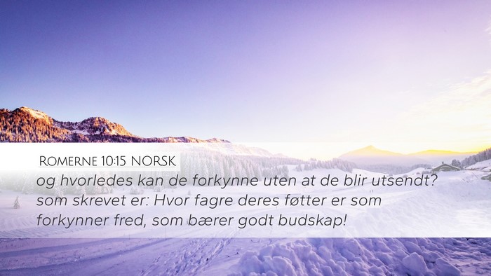 Romerne 10:15 NORSK Bible Verse Image